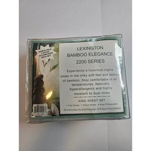 Lexington Sheet Set King Silver Bamboo Elegance 2200 Series 6pc Silver